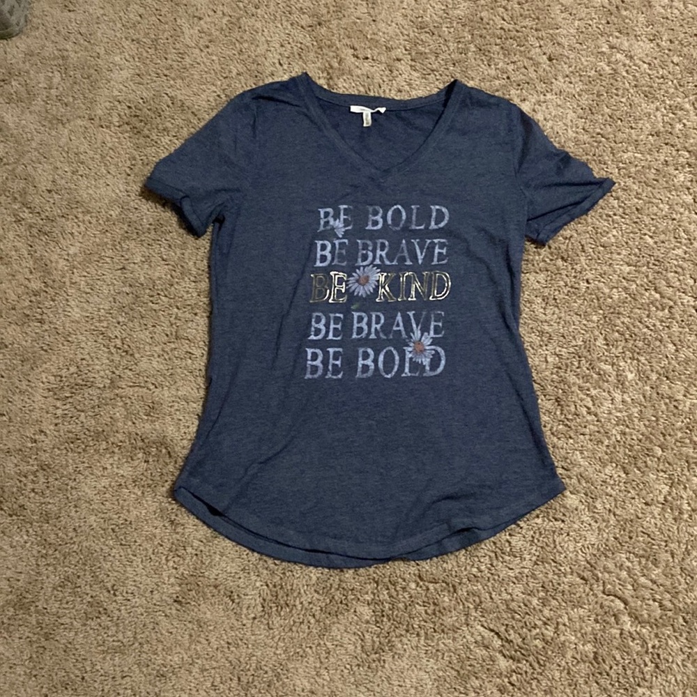 Maurices women’s XS dark blue be bold shirt.